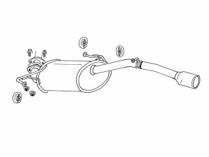 納品先限定 FUJITSUBO フジツボ ワゴリス マフラー AZR60G ノア 2WD スポーティーパッケージ H13.11〜H16.8 460-27422