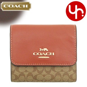 コーチ COACH 三つ折り財布 FCF369 CF369 カーキ×テラコッタ アウトレット レディース プレゼント ギフト 人気 ブランド おすすめ 女性 