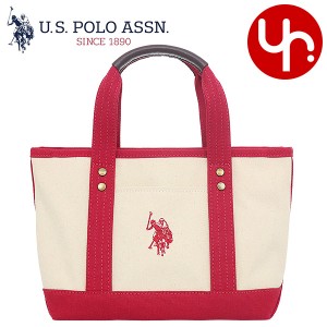 ユーエスポロアッスン U.S.POLO ASSN. トートバッグ USPA1862 オフホワイト×レッド レディース ギフト 人気 ブランド おすすめ 