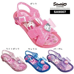 サンリオ ガラスの靴 SA9007 15〜19cm ラメ入り バレエシューズ 女の子 サンダル クリアシューズ かわいい 靴
