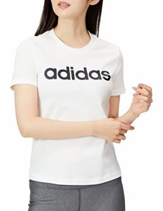 [アディダス] 半袖 Tシャツ エッセンシャルズ ロゴ 半袖Tシャツ レディース ホワイト/ブラック(GL0768) Lサイズ