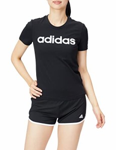 [アディダス] 半袖 Tシャツ エッセンシャルズ ロゴ 半袖Tシャツ レディース ブラック/ホワイト(GL0769) Sサイズ