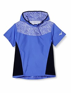 [ミズノ] バレーボールウェア フード付きブレーカーシャツ 半袖 全日本女子着用 V2ME8003 バハブルー Sサイズ