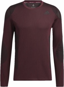 adidas(アディダス) テックフィット シームレス 長袖Tシャツ 4XOサイズ ビクトリークリムゾン(H29162) BM348