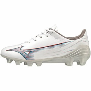 [ミズノ] サッカースパイク MIZUNO α ミズノアルファ SELECT Jr メンズ ホワイト×イグニッションレッド×ブルー 21.5 cm 2E