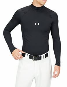 [アンダーアーマー] 野球ベースレイヤー UAコールドギアアーマー ロングスリーブ モック メンズ Black (2022モデル) Mサイズ