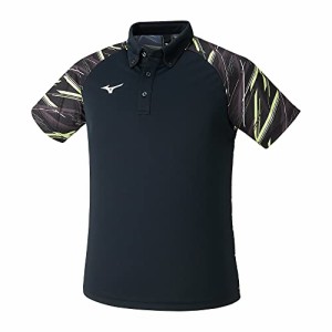 MIZUNO(ミズノ) スイム 水泳 競泳 ポロシャツ ユニセックス ポロシャツ Japanロゴ入り N2JC2056 93:ブラック/ライム サイズM