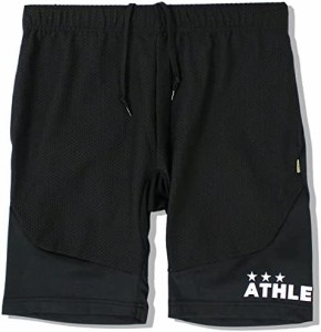 ATHLETA(アスレタ) ジュニア トレーニングスリムジャージハーフパンツ 02388J 140サイズ ブラック