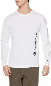 [チャンピオン] Tシャツ 長袖 丸首 速乾 UVカット 防臭 スクリプトロゴ ロングスリーブTシャツ C3-WS402 メンズ ホワイト Lサイズ