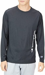 [チャンピオン] Tシャツ 長袖 丸首 速乾 UVカット 防臭 スクリプトロゴ ロングスリーブTシャツ C3-WS402 メンズ ブラック Lサイズ