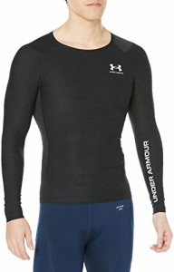 [アンダーアーマー] トレーニングベースレイヤー UAヒートギアアーマー ロングスリーブシャツ メンズ Black XLサイズ