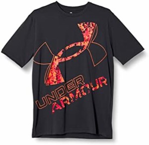 [アンダーアーマー] トレーニングT-シャツ UAテック ショートスリーブTシャツ 〈エクストララージロゴ〉 メンズ Black After Burn SMサイ