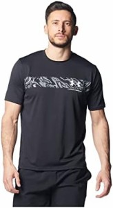 [アンダーアーマー] トレーニングT-シャツ UAテック ショートスリーブTシャツ 〈グラフィック〉 メンズ Black Steel MDサイズ