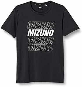 [ミズノ] トレーニングウェア グラフィックTシャツ ロゴ 吸汗速乾 選手団着用連動 32MA0513 ブラック杢 Mサイズ