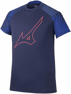 [Mizuno] バレーボールウェア プラクティス Tシャツ 半袖 全日本着用モデル ダイバーシティデザイン V2MA0505 ドレスネイビー Lサイズ