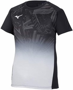 [Mizuno] バレーボールウェア プラクティス Tシャツ 半袖 全日本着用モデル ダイバーシティデザイン V2MA0587 ブラック Mサイズ