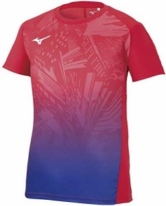 [Mizuno] バレーボールウェア プラクティス Tシャツ 半袖 全日本着用モデル ダイバーシティデザイン V2MA0587 レッド Sサイズ