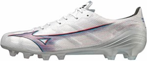 [ミズノ] サッカースパイク MIZUNO α ミズノアルファ ELITE フットボール メンズ ホワイト×イグニッションレッド×ブルー 30.0 cm 2E