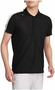 [ミズノ] ゴルフウェア 半袖シャツ 衿付 ドライエアロフロー 汗処理素材  盛夏対策 52MA1011 メンズ ブラック Lサイズ