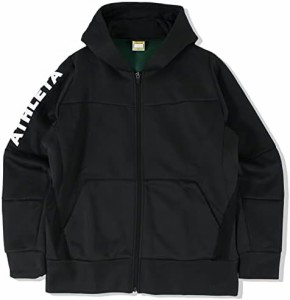 アスレタ ATHLETA Jr スウェットZIPパーカー 2f ジュニア フットサル サッカー ウェア パーカー 22FW (03365J) BLK 140cm