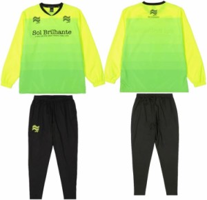 [ペナルティ] ハイス・ピステジャケット＆パンツセット サッカー フットサル ピステ 上下セット 23FW（POF3514 65/フラッシュイエロー 15