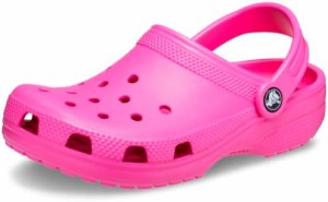 クロックス（crocs） スポーツサンダル クラシック クロッグ キッズ Juice ピンク 206991-6UB-2023 （ショックピンク/１９．５/Jr）