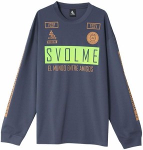 スボルメ svolme FBロゴロングプラT SDG サッカー フットサル ウェア プラシャツ 長袖 23FW(1233-20100) 369(WASH-NAVY) Sサイズ