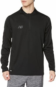 [ニューバランス] サッカー 長袖Tシャツ ウォームアップトップ ハーフジップ(AMT35206) メンズ BK(ブラック) Mサイズ