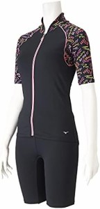 MIZUNO(ミズノ) スイム 水泳 フィットネス 水着 ジム用 レディース セパレーツ(保温・半袖) N2JG1846 09:ブラック サイズ:XL