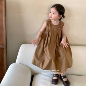 送料無料 ワンピース 子供服 半袖 女の子 ガールズ キッズ ベビー ジュニア 無地 シンプル こども服 子ども服 春服 夏服　ワンピース 半