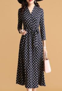 ドット ロング ワンピース ホワイトの通販｜au PAY マーケット