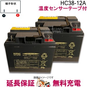 2個セット 温度センサーテープ付 安心の純正 保証付 HC38-12A 電動車椅子 バッテリー スズキ シニアカー 電動カート サイクルバ