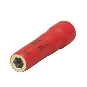 ゆうパケット 絶縁 ディープソケット 6.3sq.8mm ZB2L-08 KTC 工具 絶縁工具 バッテリー 交換