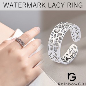 指輪 レディース 透かし レーシー 幅広 華奢 シンプル リング トレンド 彫刻 個性 ゴージャス 指輪 30代 40代 50代 60代 女性 クリスマス