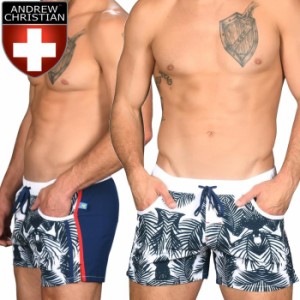 メンズ水着 海パン ブランド ショート丈 Andrew Christian アンドリュークリスチャン スイムショーツTropics Swim Shorts(7653)