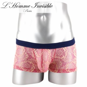 ボクサーパンツ メンズ ブランド ローライズ LHomme Invisible ロームアンヴィジーブル La Fleur Rose メッシュ レース ボクサー (my39-l