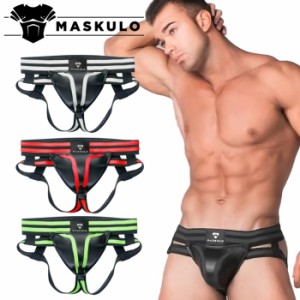 ジョックストラップ メンズ ジョック ケツ割れ ケツワレ Maskulo マスクロ ジョック レザー風Youngero Generation Y. (男性下着ma-js110)