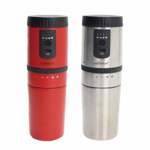 オールインワンコーヒーメーカー カフェラベル 電動式 手軽 挽きたて USB 充電式 アウトドア オフィス シンプル 簡単 小型 コンパクト キ