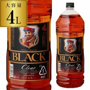 時間指定不可 ニッカ ブラックニッカ クリア 37度 4000ml ペット 4L ウイスキー 1本毎に1梱包 YF