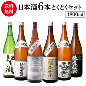 時間指定不可 日本酒 飲み比べ 特得セット 1.8L 6本 送料無料 大吟醸 純米酒 飲み比べセット RSL