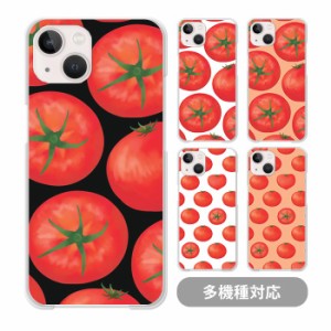 スマホケース クリアケース ハードケース 透明 トマト TOMATO 夏 野菜 かわいい iphone15 iphone14 iphone13 iphone13mini iphone12mini 