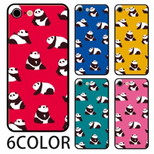 スマホケース ラウンド パンダ 動物 iphone14 iphone13 iphone12 pro iphone11 iphone8 ガラスケース プリント TPU アニマル ぱんだ おし