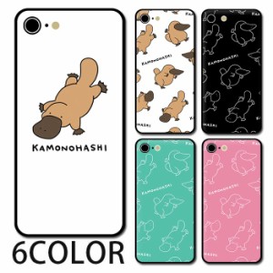 スマホケース ラウンド ガラス カモノハシ鴨嘴 動物 アニマル iphone14 iphone13 iphone12 iphone8 iPhoneケース プリント TPU ガラスケ