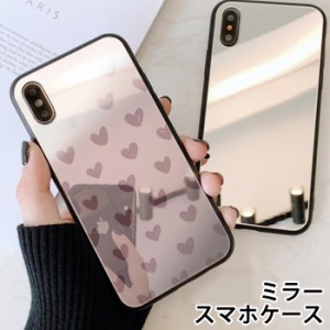 スマホケース ミラー 鏡面 ラウンド ガラス iphone13 iphoneSE iphone8 iPhoneケース TPU ガラスケース かわいい おしゃれ 可愛い 流行 