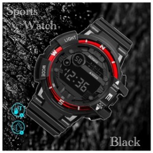 2 スポーツ腕時計　腕時計　時計　デジタル式  LED デジタル腕時計　デジタル 自転車　スポーツ  アウトドア キャンプ　ランニング アウ