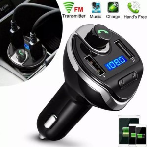 4 Bluetooth FMトランスミッター 充電器　充電　音楽再生　ハンズフリー　スマホ  シガーソケット　SDカード　 USB 　　無線 車載 車内  