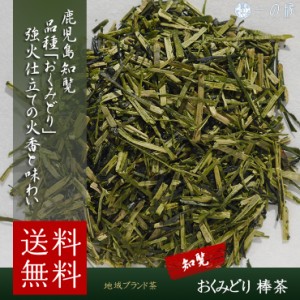 送料無料 知覧 茎茶 おくみどり 300g (100g×3) 鹿児島県 日本茶 茶葉 緑茶 棒茶 雁ヶ音 茶香炉 くきちゃ くき茶 かりがね