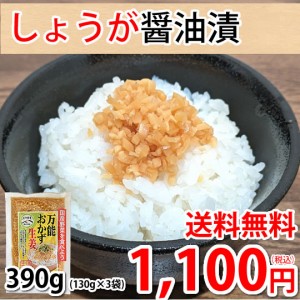 しょうが醤油漬け 国産 漬物 390g（130g×3袋） お取り寄せ お取り寄せグルメ 生姜 つけもの