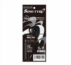 ゆうパケ SOYO TYRE/ソーヨータイヤ  【4580319133904】 スポーツチューブ 700×18-25C 75mm　自転車　タイヤ　お手入れ　メンテナンス　