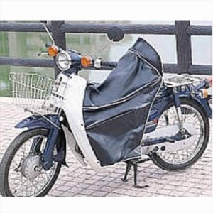  真田嘉  【4909181321200】 レッグカバー ヒザ当 中 黒　カブ・メイト用　バイク用